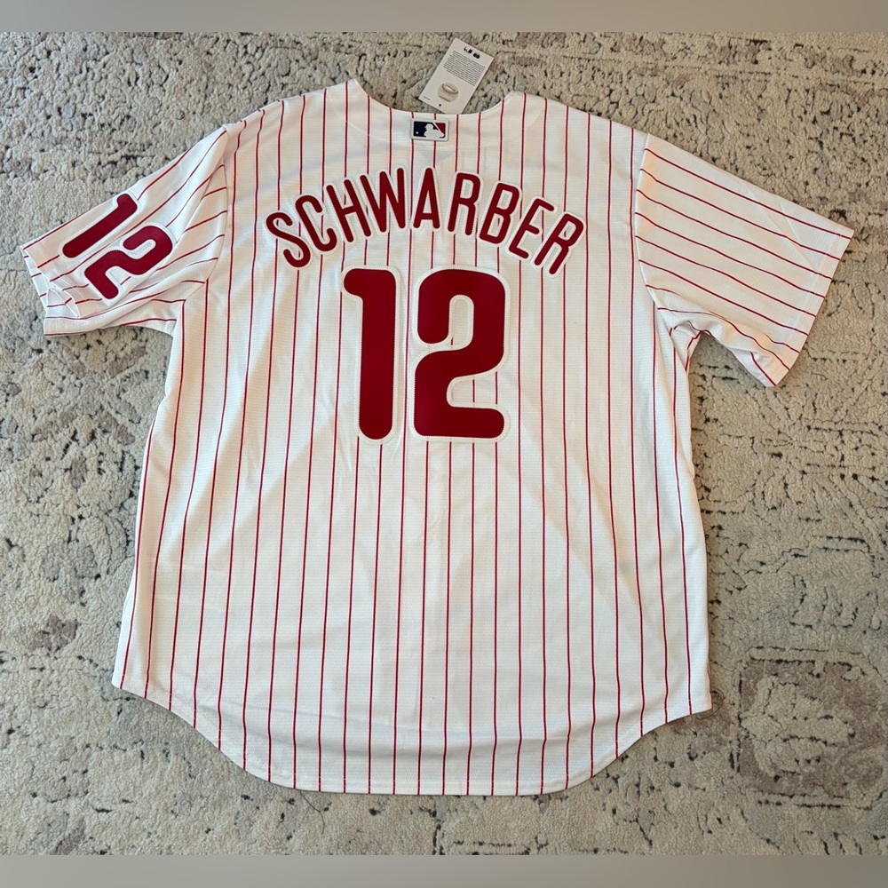 Nike Authentic Philadelphia Phillies Kyle Schwarber #12 MLB Jersey Men’s Sz: XL - Picture 3 of 9